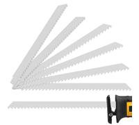 Juego de 6 hojas de sierra sable, antióxido, antiincrustación, acero inoxidable, 4 piezas, 300 mm, 2 piezas, 225 mm, duraderas, afiladas, para alimentos congelados, carne, huesos, madera
