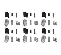 Juego de 6 kits de Humbucker para guitarra, placa base de cuproníquel, espaciador, bobina, poste, barra magnética en V