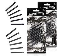 Juego de 6 lápices cuadrados de carbón comprimido para manualidades, bocetos, sombreado, principiantes y artistas