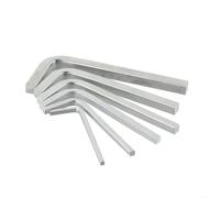 Juego de 6 llaves de cabeza cuadrada de acero al cromo vanadio plateado en forma de L de 3-8 mm, destornillador cuadrado para trabajos de fijación de tornillos cuadrados