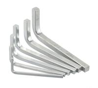 Juego de 6 llaves de cabeza cuadrada en forma de L para FACULX de 4 puntos, herramienta de mano para apretar el tornillo cuadrado de 3 mm a 8 mm
