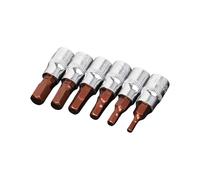 Juego de 6 llaves de vaso de impacto de aleación de acero de 1/4 pulgadas para reparación electrónica y mantenimiento mecánico, práctico juego de brocas para reparaciones