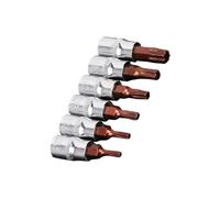Juego de 6 llaves de vaso de impacto de aleación de acero de 1/4 pulgadas para reparación electrónica y mantenimiento mecánico, práctico juego de brocas para reparaciones