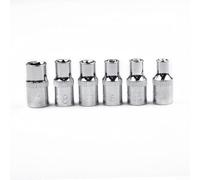 Juego de 6 llaves de vaso hembra Torx Star de 14 pulgadas E4 E10 cromadas tratadas térmicamente para mayor dureza y vida útil extendida