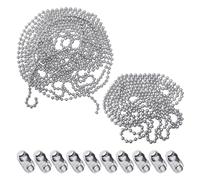 Juego de 6 m de cadena de bolas de acero inoxidable, color plateado - Accesorios para muebles, cortinas, persianas, persianas