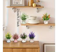 Juego de 6 macetas con plantas en miniatura - arreglo floral decorativo de plástico, ideal para hogar y escritorio - para uso interior y exterior, no requiere electricidad