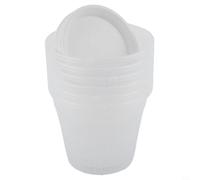 Juego de 6 macetas transparentes para orquídeas con plato, maceta de plástico de 11 cm con drenaje para raíces saludables, plantas de interior y exterior (4 cm)