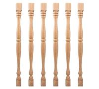 Juego de 6 mandriles de balaustre de madera de 33 cm, postes europeos para escaleras, carpintería, manualidades, sin pintar, accesorios