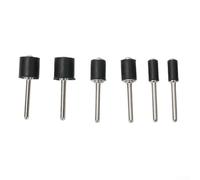Juego de 6 mandriles de goma para herramienta giratoria, accesorio de tambor de lijado de vástago de 1/8 pulgadas compatible con Dremel, tamaños de 12,7 mm, 6,35 mm, 9,5 mm