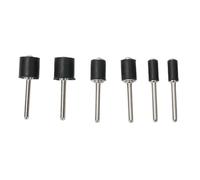 Juego de 6 mandriles de goma para herramienta giratoria, vástago de 1/8 pulgadas, kit de tambor de lijado con 12,7 mm, 9,5 mm, 6,35 mm de diámetro, compatible con la mayoría de mini amoladoras