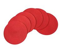 Juego de 6 manteles de plástico de polipropileno SCF2017, redondos