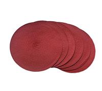 Juego de 6 manteles de plástico de polipropileno SCF2017, redondos