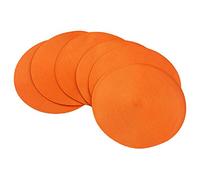 Juego de 6 manteles de plástico de polipropileno SCF2017, redondos