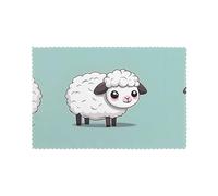 Juego de 6 manteles individuales a prueba de aceite y aislantes del calor WZYWHJ Cute Cartoon Sheep Printed Dining plates