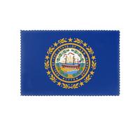 Juego de 6 manteles individuales de 12 x 18 pulgadas, diseño de la bandera de YYHHAOFA de Nueva Hampshire, gruesos, resistentes, para decoración de comedor, cocina, hotel, hogar y banquetes