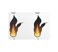 Juego de 6 manteles individuales de 30,5 x 45,7 cm, diseño de YYHHAOFA Flame Burning in the Darkness, gruesos, resistentes, para comedor, cocina, hotel, hogar y decoración de banquetes