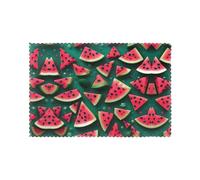 Juego de 6 manteles individuales para mesa de comedor, 30,5 x 45,7 cm, estampado de sandía AKGFFDS Dream, para hotel, banquete familiar