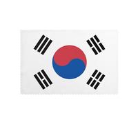 Juego de 6 manteles individuales para mesa de comedor con la bandera de la República de Corea, impermeables, se limpian con un paño, resistentes al calor, antideslizantes, aptos para uso en interiores
