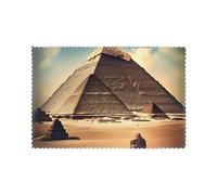 Juego de 6 manteles individuales para mesa de comedor, diseño de WHJSHOP Dreaming of the Pyramids of Khufu Hotel Family Banquet