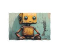 Juego de 6 manteles individuales para mesa de comedor WHJDPP Lonely Robot impresión, hotel, banquete familiar