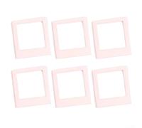 Juego de 6 marcos magnéticos acrílicos para películas cuadradas Instax y tarjetas fotográficas K, adecuados para taquillas de oficina, archivadores y uso doméstico (rosa claro)