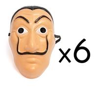 Juego de 6 máscaras Dalí
