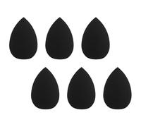 Juego de 6 mini esponjas de maquillaje negras, pequeñas esponjas de belleza para base, polvo, corrector y sombra de ojos, licuadoras de maquillaje y esponjas, juego de mini esponjas de maquillaje