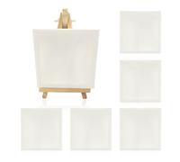 6 mini lienzos, 1 mini caballete de pintura, mini lienzo, lienzo de lienzo, marco de lienzo, pizarra de pintura, adecuado para la creación de arte