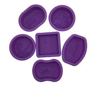 Juego de 6 moldes de jabón de silicona con forma de corazón ondulado de limón para principiantes, adultos, niños, jabones, suministros de regalo, moldes para hacer kit