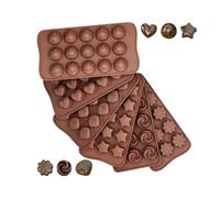 Juego de 6 moldes de silicona de grado alimenticio para bombones, chocolates, rosas y corazones, molde para hacer chocolate, fondant, cubitos de hielo, tartas y decoración