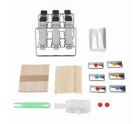 Juego de 6 moldes para helado de acero inoxidable, herramienta de cocina duradera para paletas heladas caseras, fabricante de postres, uso industrial en el hogar, Plata (Doble ranura de cabeza plana)