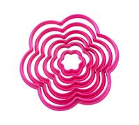 Juego de 6 moldes para hornear ABS para galletas fondant que resaltan diseños de corazones y estrellas, almacenamiento compacto y fácil de limpiar, juego creativo de cortadores para hornear