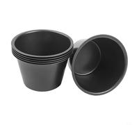 Juego de 6 moldes para magdalenas de acero al carbono, antiadherentes, resistentes al calor hasta 230 °C, apilables, para airfryer y horno, 100 ml/200 ml (200 ml)