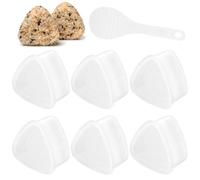 Juego de 6 moldes triangulares de onigiri, máquina de onigiri, prensa de moldes de onigiri de arroz, molde de sushi, moldeador de bolas de arroz, molde triangular para sushi onigiri, 3 grandes y 3