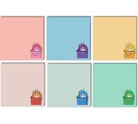 Juego de 6 notas adhesivas divertidas de 7,5 x 7,5 cm, 300 páginas, regalos blancos para compañeros de trabajo, jefes, profesores, mujeres, hombres y adultos (color claro)