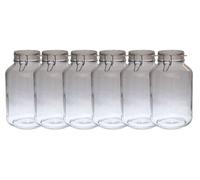 Juego de 6 Original - Bormioli Fido 5,0 l Top Preservar Jar cristal