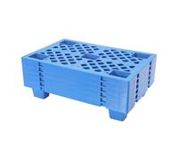 Juego de 6 paletas de plástico apilables para almacén y logística, 100 kg, 60 x 40 cm