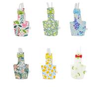 Juego de 6 pañales de aves para loros, trajes de vuelo protectores reutilizables con capa interior impermeable, traje húmedo de orina lavable para cacatúa, periquito, periquito y pájaros pequeños