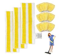 Juego de 6 paños de microfibra de repuesto compatibles con Kärcher EasyFix SC 2, SC 3, SC 4, SC 5 (3 boquillas de suelo+3 boquillas de mano) para limpiador de vapor Kärcher