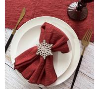 Juego de 6 paños Gasa, Ideales for decoración Bodas, Uso Diario, manteles Individuales, servilletas navideñas o for Mesa(Dark Red)