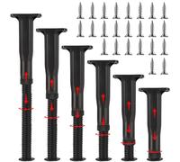 Juego de 6 patas para muebles, 15 - 28 cm, patas de muebles, patas de mesa, altura regulable, patas de armario con tornillos, patas de repuesto para sillas, mesas, armarios, sofás (negro)