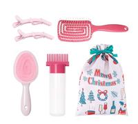 Juego de 6 peines de Navidad con pinzas para el pelo, peine de masaje para cuero cabelludo de doble cara, cepillo de pelo ahuecado