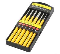 Juego de 6 perforadoras con punzón central, perforadora de cono y perforadora cilíndrica para carpintería y metalurgia, 1/16 a 5/16 pulgadas (1,5 mm a