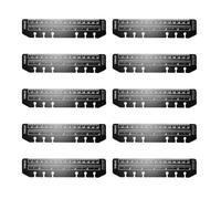 Juego de 6 pestañas con regla, cuaderno, marcapáginas con escala en cm, 10 piezas para clases y planificadores, planificador de estudios, separador lateral de polipropileno negro