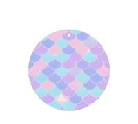 Juego de 6 piezas con forma redonda de tatuajes de sirena de WZYWHJ para colgar en el coche, ambientador de coche