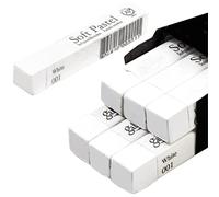Juego de 6 piezas cuadradas de color blanco pastel suave, lápices de tiza para bocetos profesionales de artistas, kit de pintura al óleo, crayones artísticos no tóxicos, individuales para dibujar,