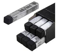 Juego de 6 piezas cuadradas de color negro pastel suave, kit de pintura al óleo, crayones de arte no tóxicos, pasteles suaves para niños, artistas, proveedores de arte