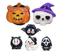 Juego de 6 piezas de clips de ventilación de Halloween, decoración para coche, 3 cm, diseño de fantasmas dulces, ambientadores de coche de Halloween, clips de perfume para coche, accesorios de coche