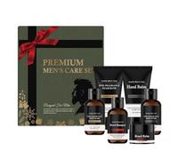 Juego de 6 piezas de cuidado para hombres, incluye gel de ducha, gel de ducha espumante, crema de manos, champú para barba y bálsamo para barba, ideal como regalo para hombres