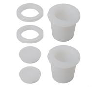 Juego de 6 piezas de cuña y cubierta de silicona para mesas de 22 y 5 pulgadas, juego de 6 piezas que mejora la estabilidad de muebles de exterior (blanco)